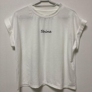 シマムラ(しまむら)のしまむら Tシャツ カットソー ホワイト 白 L(Tシャツ(半袖/袖なし))