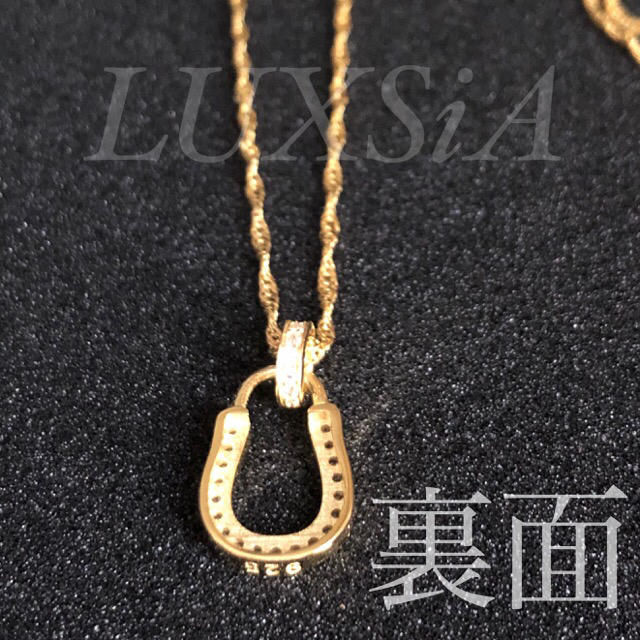 2個セット 18K GOLD plating ネックレス ホースシュー 蹄鉄 ...