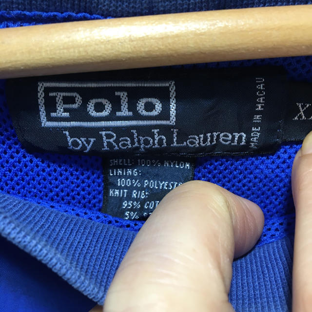 POLO RALPH LAUREN(ポロラルフローレン)の即購入OK!90'sポロラルフローレンプルオーバーナイロンジャケット(XL)古着 メンズのジャケット/アウター(ナイロンジャケット)の商品写真