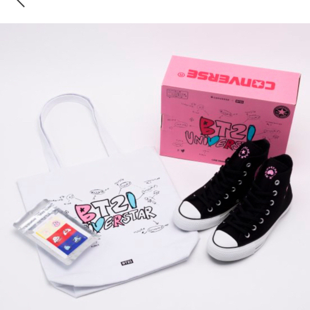 CONVERSE ALL STAR 100 HIカット (ブラック) BT21