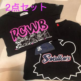 ロデオクラウンズワイドボウル(RODEO CROWNS WIDE BOWL)のRCWB キッズT 2枚セット　sサイズ　美品　ロデオクラウン  ロデオ(Tシャツ/カットソー)