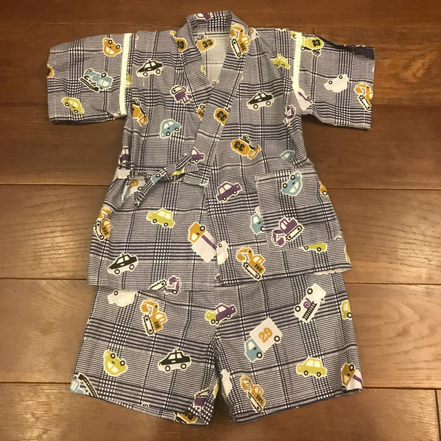 【甚平】キッズ　男の子　甚平　ジンベイ　夏祭り　浴衣 キッズ/ベビー/マタニティのキッズ服男の子用(90cm~)(甚平/浴衣)の商品写真