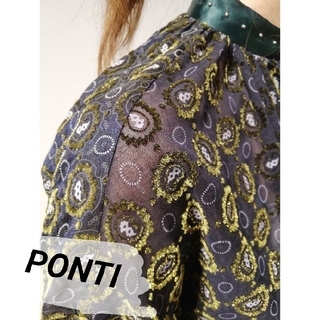 エディットフォールル(EDIT.FOR LULU)のPONTI flock print long dress(ロングワンピース/マキシワンピース)
