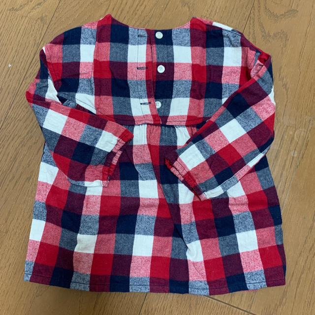 MUJI (無印良品)(ムジルシリョウヒン)の無印　フランネルブラウス キッズ/ベビー/マタニティのキッズ服女の子用(90cm~)(ブラウス)の商品写真