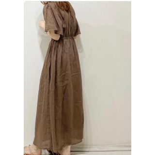 トゥデイフル(TODAYFUL)のSEEK flare sleeve linen one-piece(ロングワンピース/マキシワンピース)