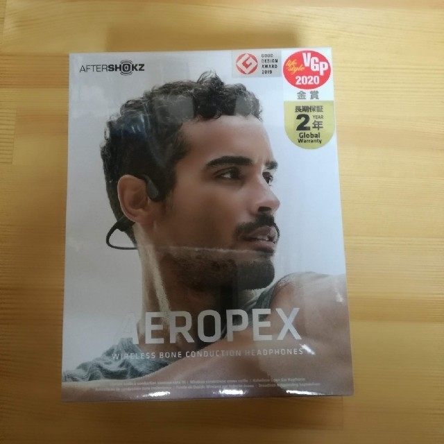 新品　骨伝導　イヤホン　ワイヤレス　黒　AFTERSHOKZ AEROPEX26g保証期間