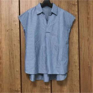 ロペピクニック(Rope' Picnic)のロペピクニック キーネック ストライプ シャツ(シャツ/ブラウス(半袖/袖なし))