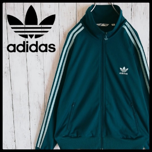 希少 adidas トラックジャケット ファイヤーバード ジャージ ブルーL