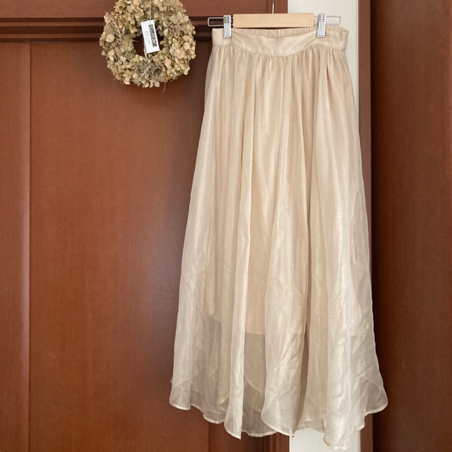 archives(アルシーヴ)のシャイニーシフォンスカート レディースのスカート(ロングスカート)の商品写真