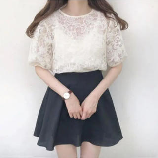 flower lace blouse(シャツ/ブラウス(半袖/袖なし))