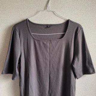 ユニクロ(UNIQLO)のリブ カットソー＿uniqlo(カットソー(半袖/袖なし))