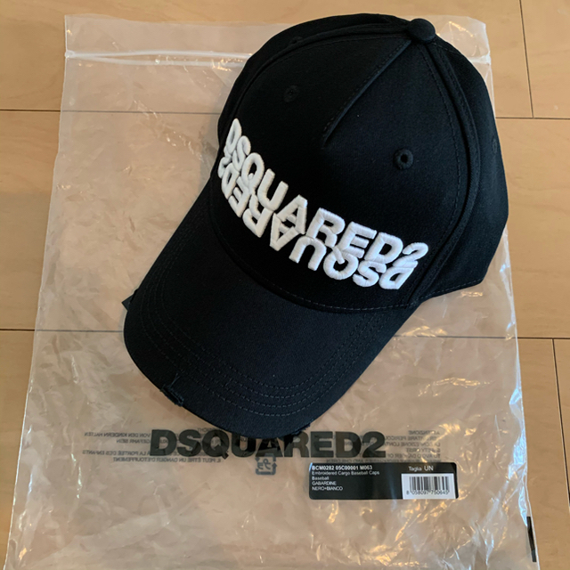 Dsquared2 ディースクエアード ミラーロゴ cap キャップ 帽子 黒