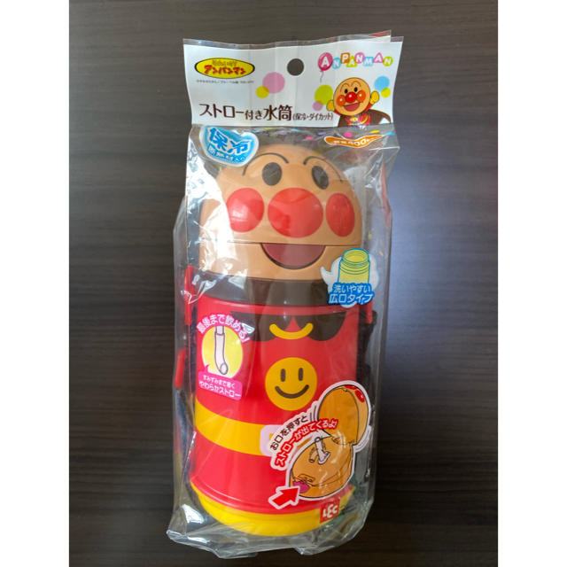 アンパンマン(アンパンマン)の【値下げ】アンパンマン　ストロー付き水筒 キッズ/ベビー/マタニティの授乳/お食事用品(水筒)の商品写真