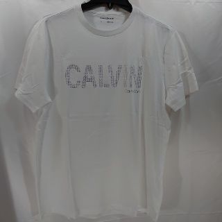 カルバンクライン(Calvin Klein)の【L】カルバンクライン/半袖Tシャツ/メタリックロゴプリント/ホワイト(Tシャツ/カットソー(半袖/袖なし))