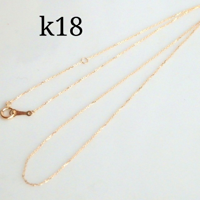 k18ネックレス　あずきチェーンネックレス　18金　18k