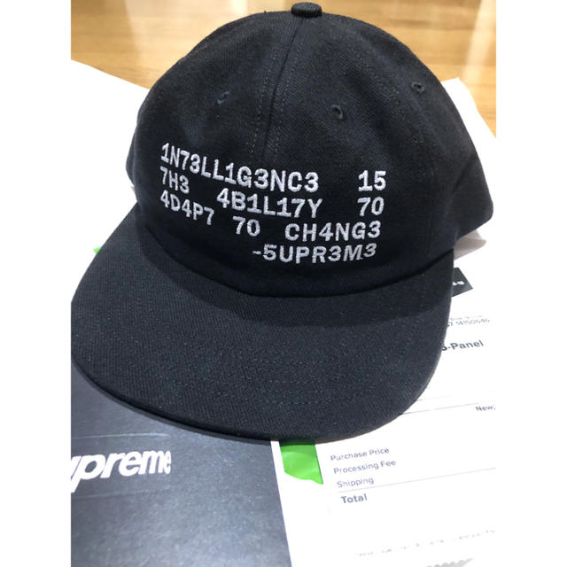 Supreme キャップ 20ss Intelligence 6-Panel