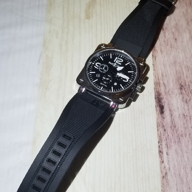 Bell&Ross ベル&ロス 風 時計 クロノグラフ 【日本産】 www.gold-and