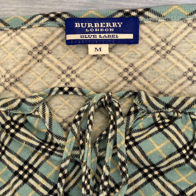 BURBERRY BLUE LABEL(バーバリーブルーレーベル)のpetit様専用☆バーバリーブルーレーベル 水色チェックカットソー レディースのトップス(カットソー(半袖/袖なし))の商品写真