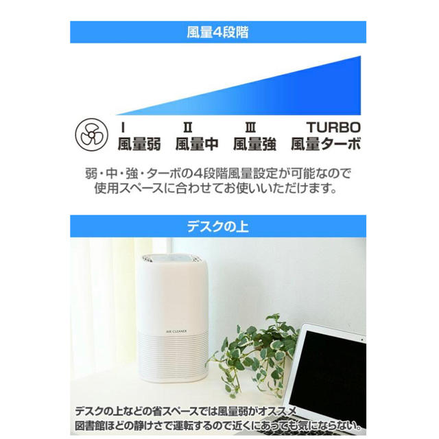 山善(ヤマゼン)の新品　未使用　山善 空気清浄機 ホワイト ACZ-H6545(W) スマホ/家電/カメラの生活家電(空気清浄器)の商品写真