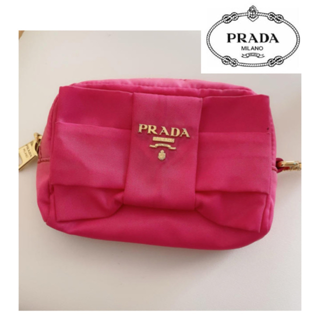 PRADA リボン　ポーチ