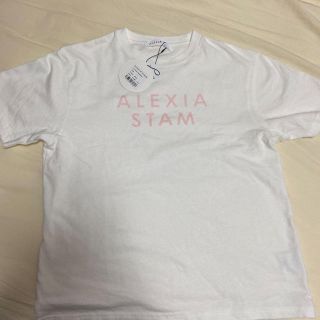 アリシアスタン(ALEXIA STAM)のアリシアスタン　ロゴTシャツ　ホワイトピンク(Tシャツ(半袖/袖なし))