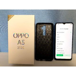 ラクテン(Rakuten)のOPPO A5 2020 楽天版 SIMフリー 64GB ブルー おまけ付き(スマートフォン本体)