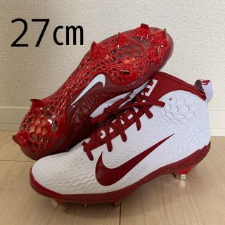 ナイキ(NIKE)の【日本未発売】NIKE トラウトモデル 野球 スパイク ホワイト レッド 27㎝(シューズ)