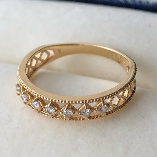 ヴァンドーム青山✨9号✨ダイヤモンド0.12ct✨透かしリング 3