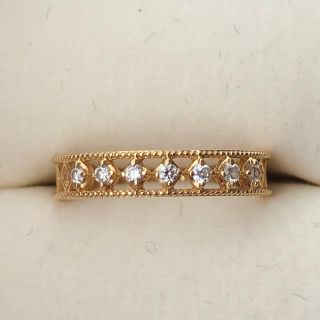 ヴァンドームアオヤマ(Vendome Aoyama)のヴァンドーム青山✨9号✨ダイヤモンド0.12ct✨透かしリング(リング(指輪))