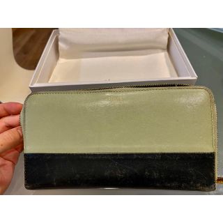 セリーヌ(celine)のセリーヌ　長財布　グリーン　バイカラー(財布)