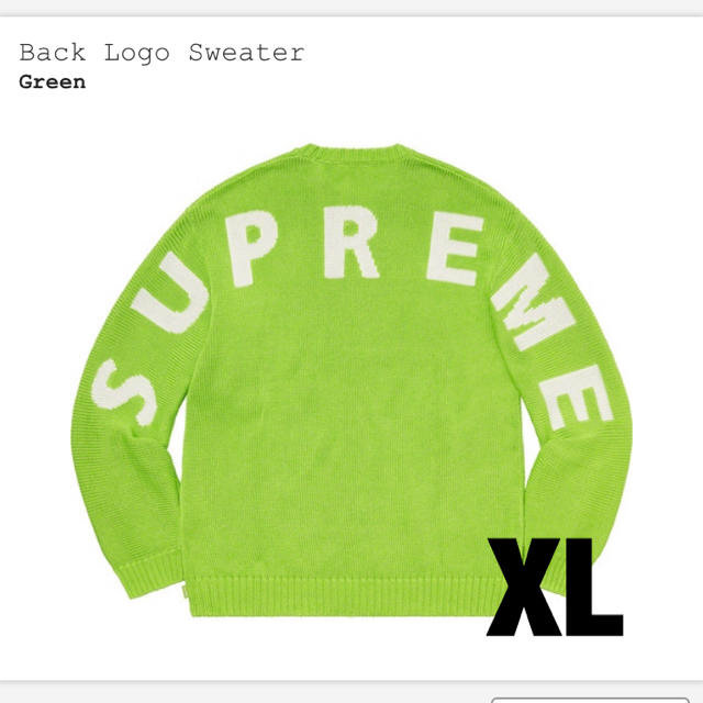 トップスSupreme Back Logo Sweater  XLサイズ