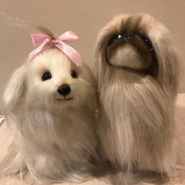 犬　ぬいぐるみ　ペキニーズ &マルチーズ