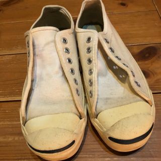 コンバース(CONVERSE)のビンテージ　80S ジャックパーセル　白　US6 MADE IN USA(スニーカー)