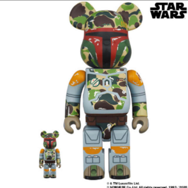 MEDICOM TOY(メディコムトイ)のBE@RBRICK BAPE BOBA FETT 100％ & 400％　 エンタメ/ホビーのフィギュア(その他)の商品写真