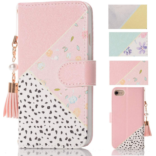 【スマホケース】ストラップ付き カード収納 手帳型 横置き対応(Androidケース)