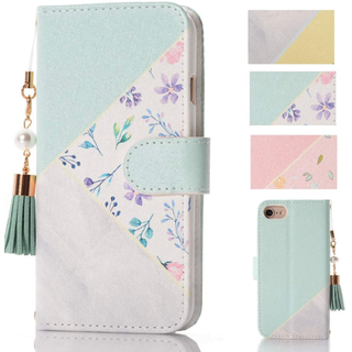 【スマホケース】ストラップ付き カード収納 手帳型 横置き対応(Androidケース)