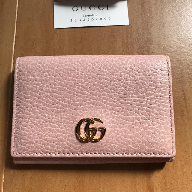 Gucci(グッチ)のGUCCI プチマーモント　レザー　カードケース レディースのファッション小物(名刺入れ/定期入れ)の商品写真