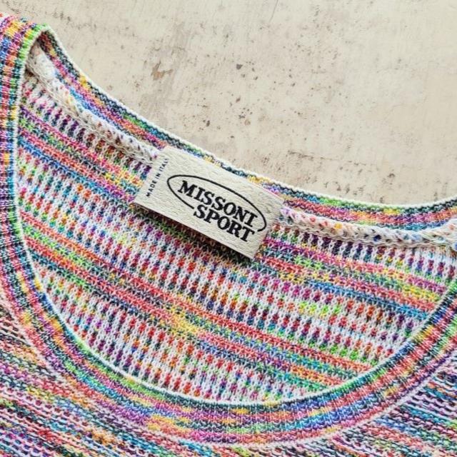 MISSONI(ミッソーニ)のミッソーニ スポーツ Missoni ☆ 半袖 ニット マルチカラー 伊製 レディースのトップス(ニット/セーター)の商品写真