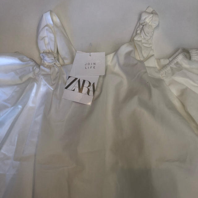 ZARA KIDS(ザラキッズ)のザラ　ZARA サイズ152cm 11-12肩開きブラウス新品 キッズ/ベビー/マタニティのキッズ服女の子用(90cm~)(ブラウス)の商品写真