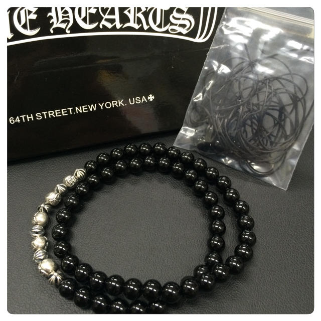 Chrome Hearts(クロムハーツ)のブラックビーズ ロングブレスレット メンズのアクセサリー(ブレスレット)の商品写真