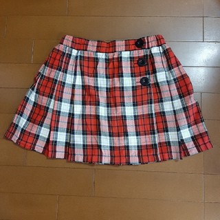 スティッチ★様専用　赤チェック柄ミニスカート　160サイズ　インナーパンツ付(スカート)
