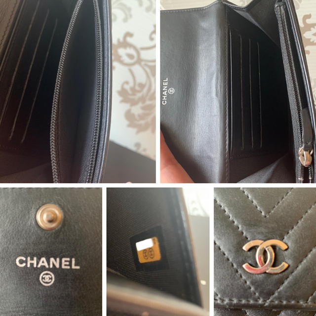 CHANEL(シャネル)の【seki様専用】シャネル 財布 シェブロン ラムスキン ブラック レディースのファッション小物(財布)の商品写真