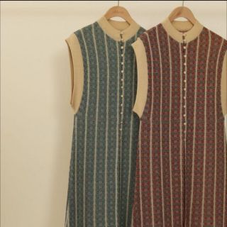 トゥデイフル(TODAYFUL)のTODAYFUL Jacquard Knit Dress(ロングワンピース/マキシワンピース)