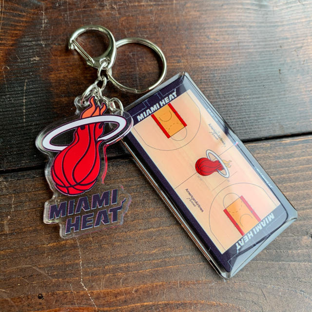 NBA  ヒート・ゲームコート キーホルダー MIAMI HEAT スポーツ/アウトドアのスポーツ/アウトドア その他(バスケットボール)の商品写真