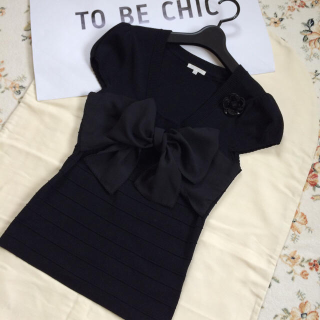 TO BE CHIC(トゥービーシック)のTO BE CHIC♡リボンカットソー レディースのトップス(カットソー(半袖/袖なし))の商品写真