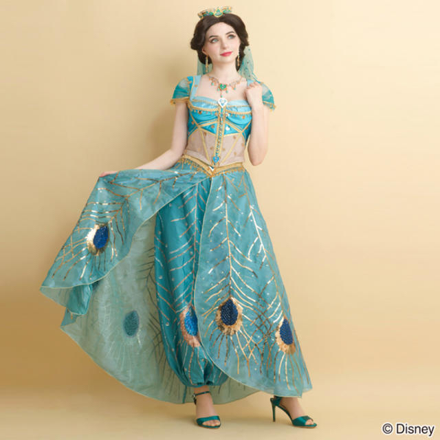シークレットハニー ディズニー ジャスミン 仮装 ドレス コスプレ 衣装-