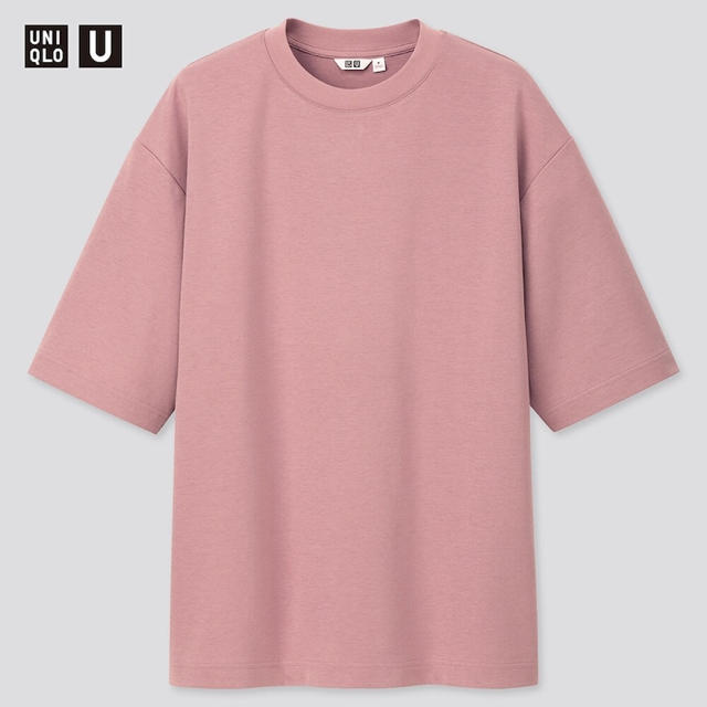 UNIQLO(ユニクロ)のUNIQLO エアリズムコットンオーバーサイズTシャツ（5分袖） メンズのトップス(Tシャツ/カットソー(半袖/袖なし))の商品写真