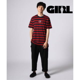 ガール(GIRL)の【極美品】GIRL SKATEBOARDS マルチボーダーTee(Tシャツ/カットソー(半袖/袖なし))