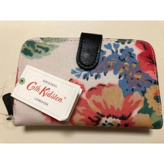 キャスキッドソン(Cath Kidston)の新品  CathKidston キャスキッドソン 二つ折り財布 白（黒ベルト）(財布)