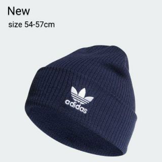 アディダス(adidas)の新品  54-57 adidas originals ニットキャップ 紺(キャップ)